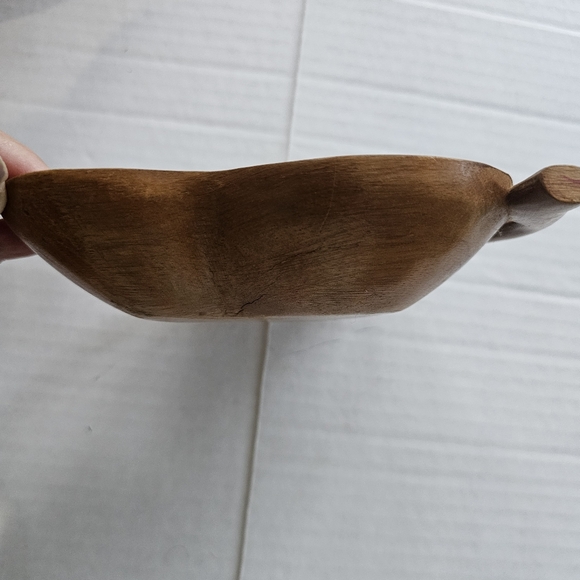 Vintage wooden pepper shape salad bowl set 11 pieces carved MCM - Picture 4 of 16